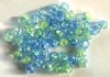 50 8mm Light Blue and Mint Green Crackle Beads
